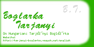 boglarka tarjanyi business card